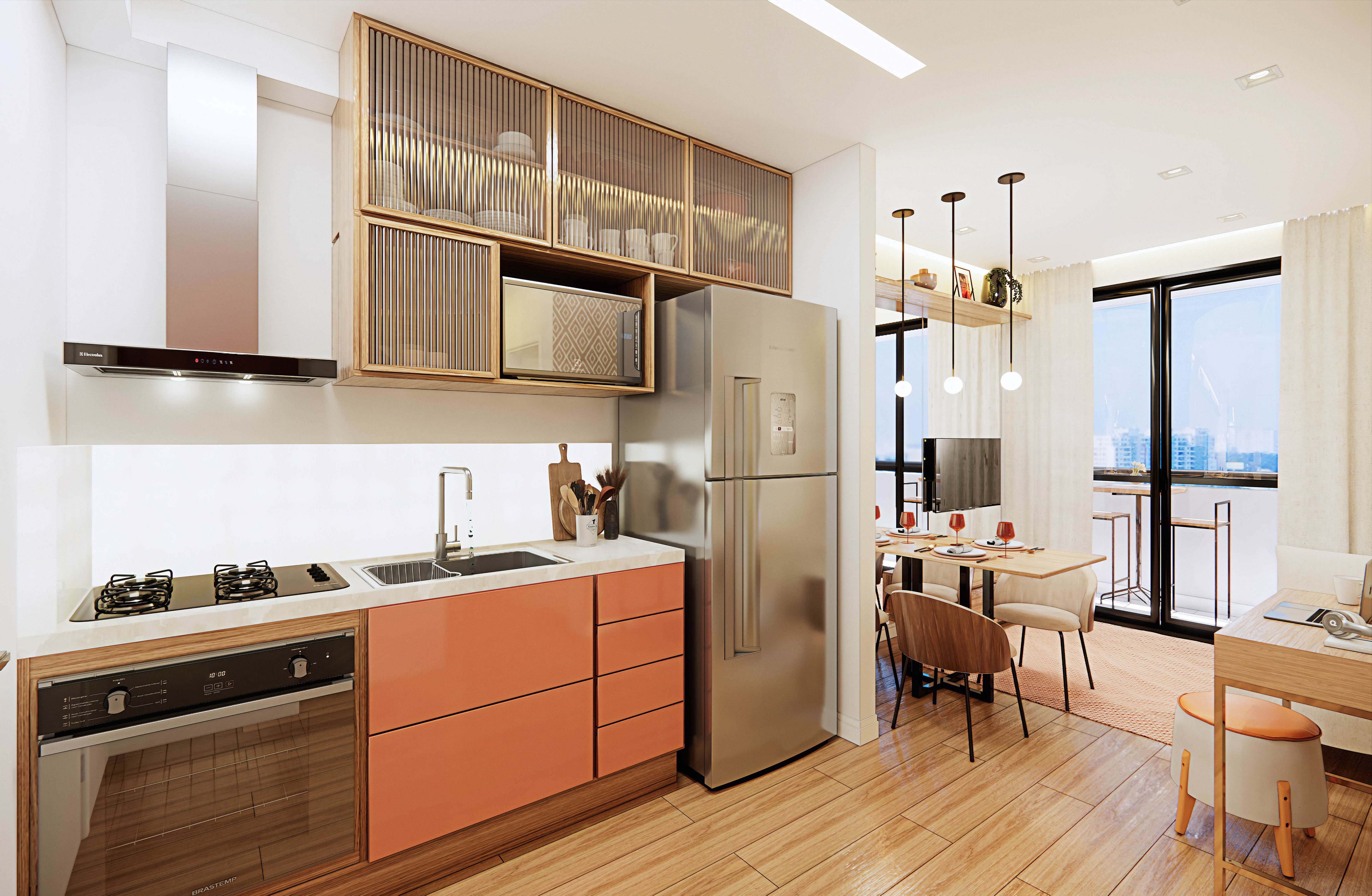 Sala e Cozinha Integradas